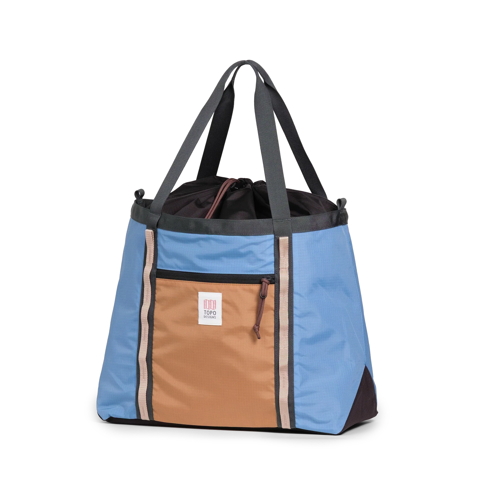 Topo Designs Mountain Utility Tote River Blue Brown Oak
