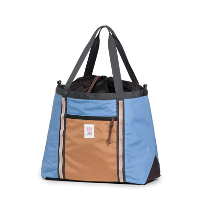 Topo Designs Mountain Utility Tote River Blue Brown Oak
