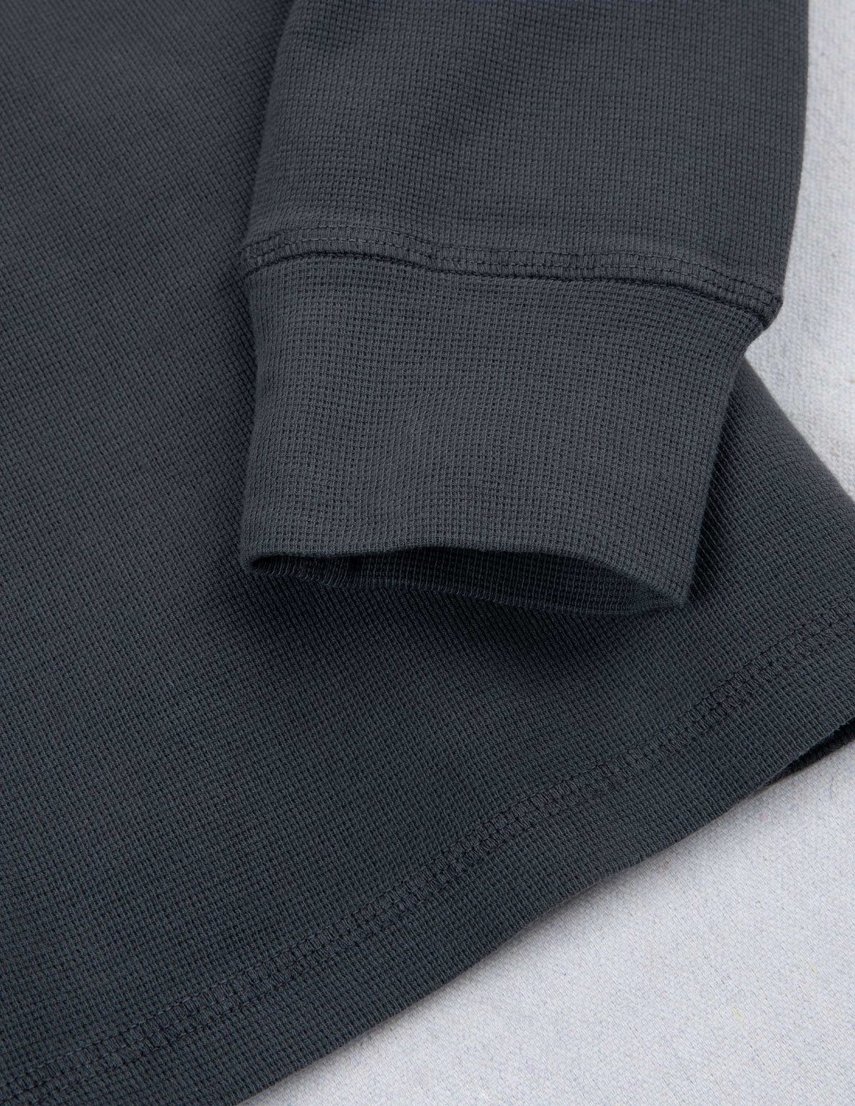 Gibson Waffle Henley in Weathered Black