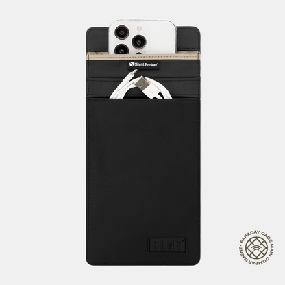SLNT Faraday Phone Sleeve Medium Black Weatherproof Nylon