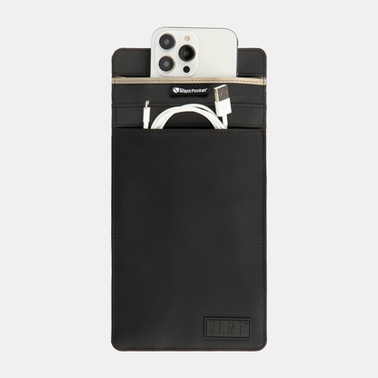 SLNT Faraday Phone Sleeve Medium Plus Black Weatherproof Nylon