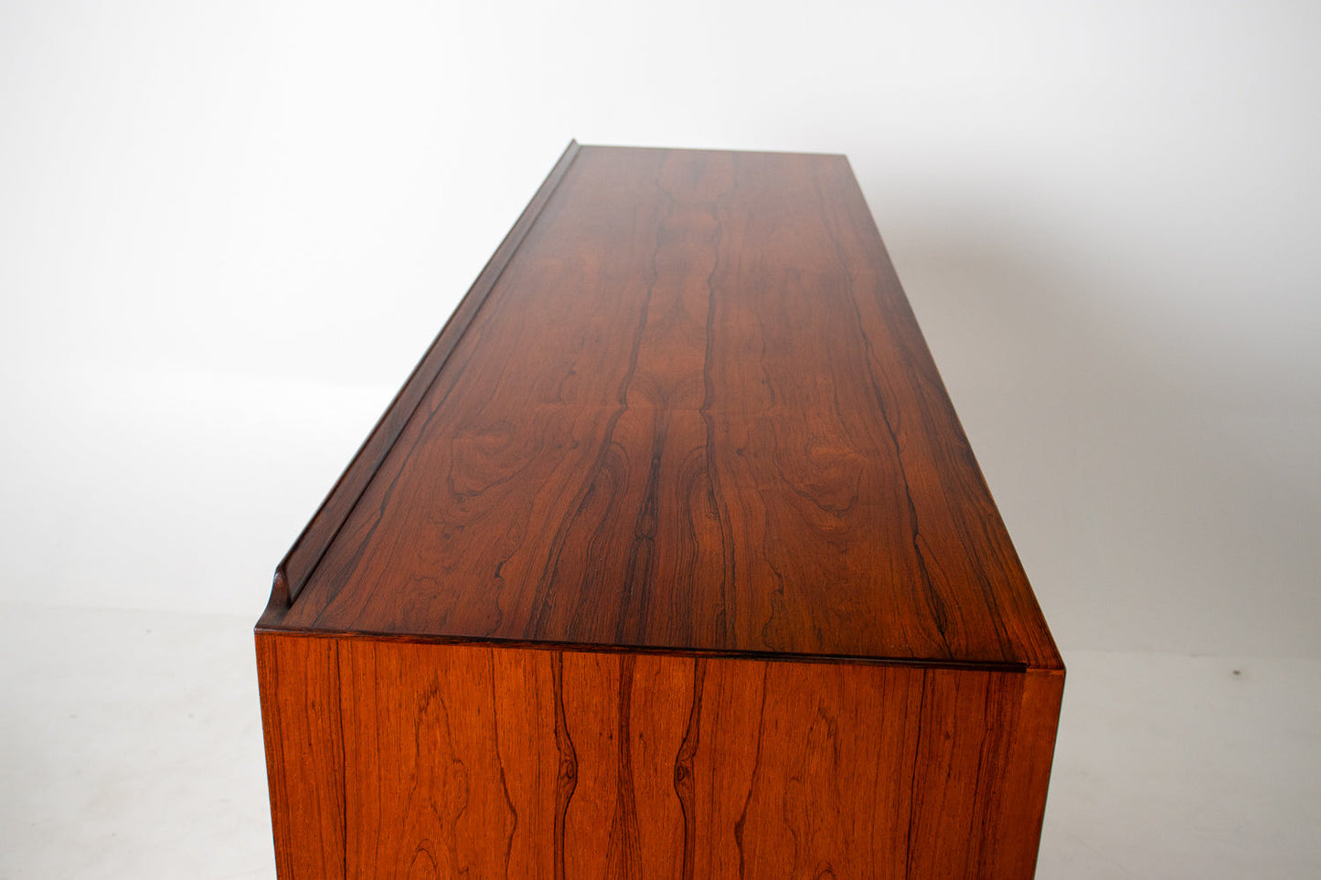 Arne Vodder Rosewood Credenza with Blue & White Drawers, Denmark, 1960