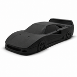 Ferrari F40 Concrete Sculpture - Noir Black