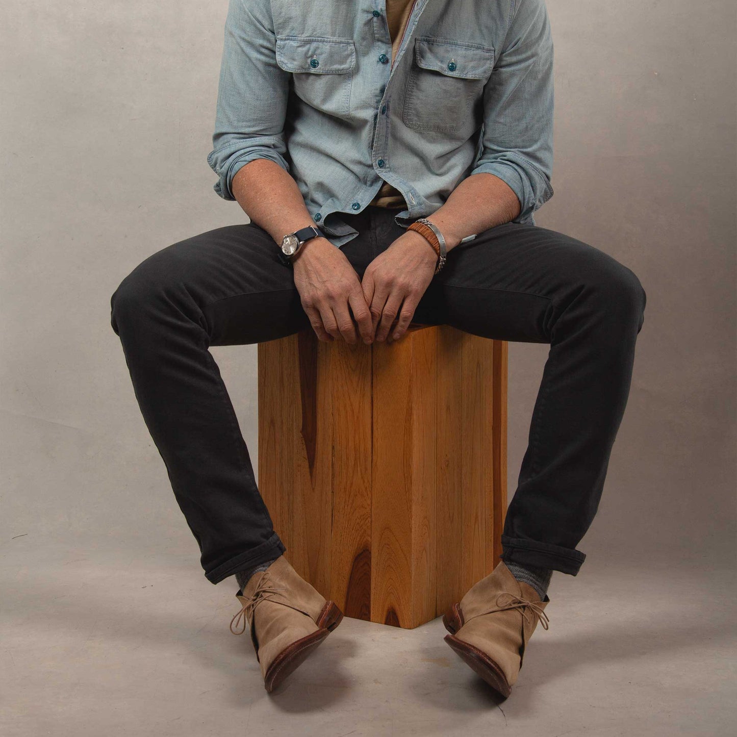 Rivay Wade Garment Dyed Washed Black Five Pocket Pant