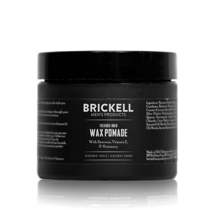 Brickell Flexible Hold Wax Pomade 2 oz