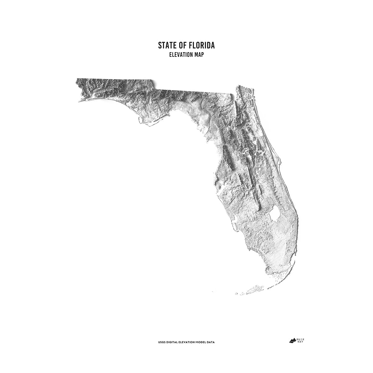 Florida Elevation Map