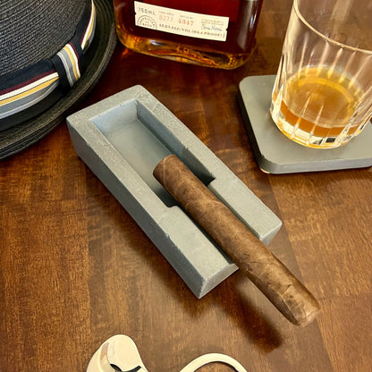 Gray Concrete Single Cigar Ashtray