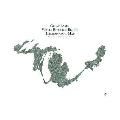 Great Lake Regional Hydrological Map Green