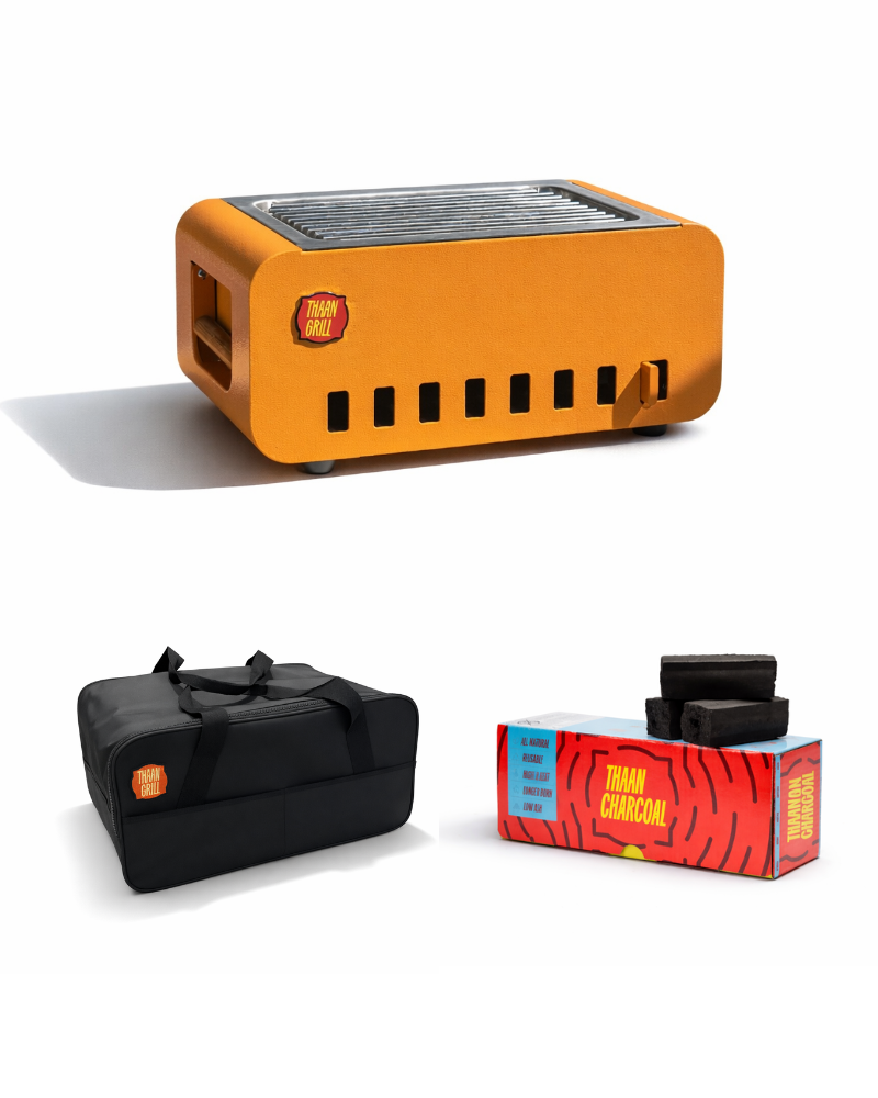 The Thaan Grill Orange Grill + Bag + Charcoal