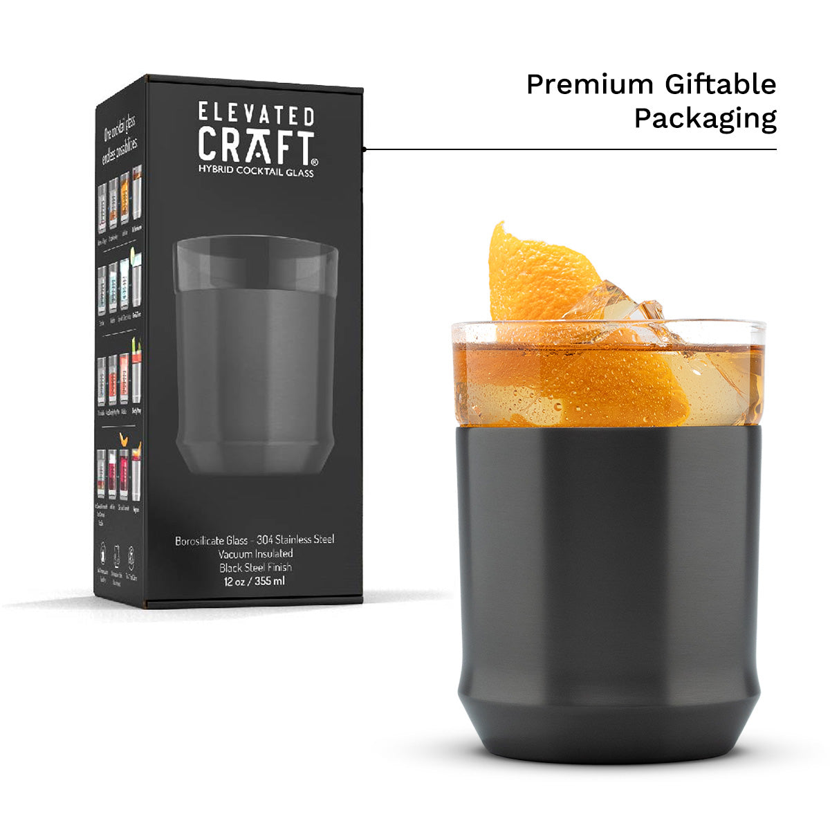 Elevated Craft Hybrid Rocks Glass