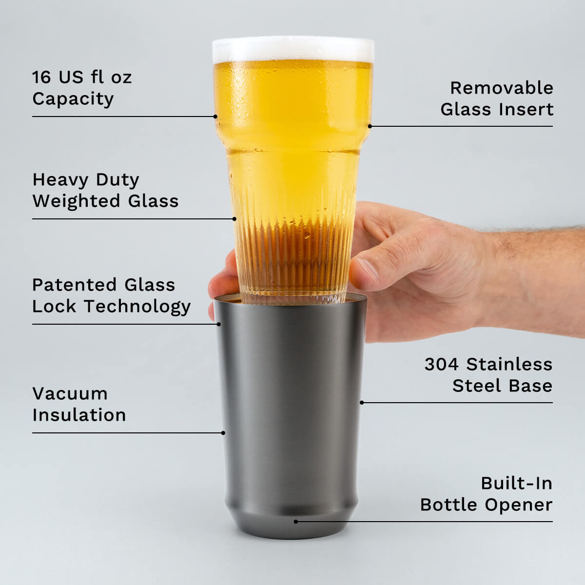 Elevated Craft Hybrid Pint Glass