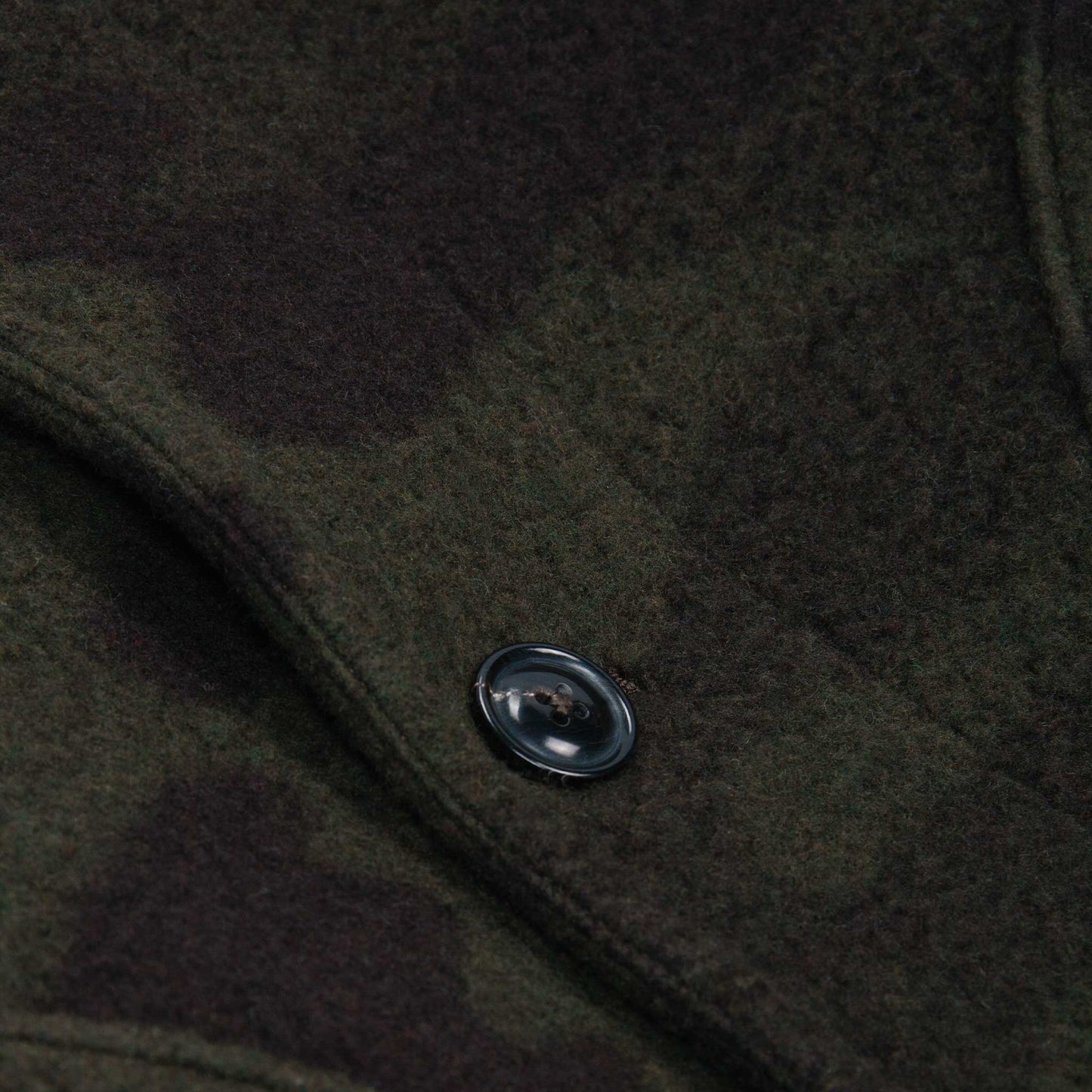 Rivay Hale Wool Cardigan in Olive Camouflage