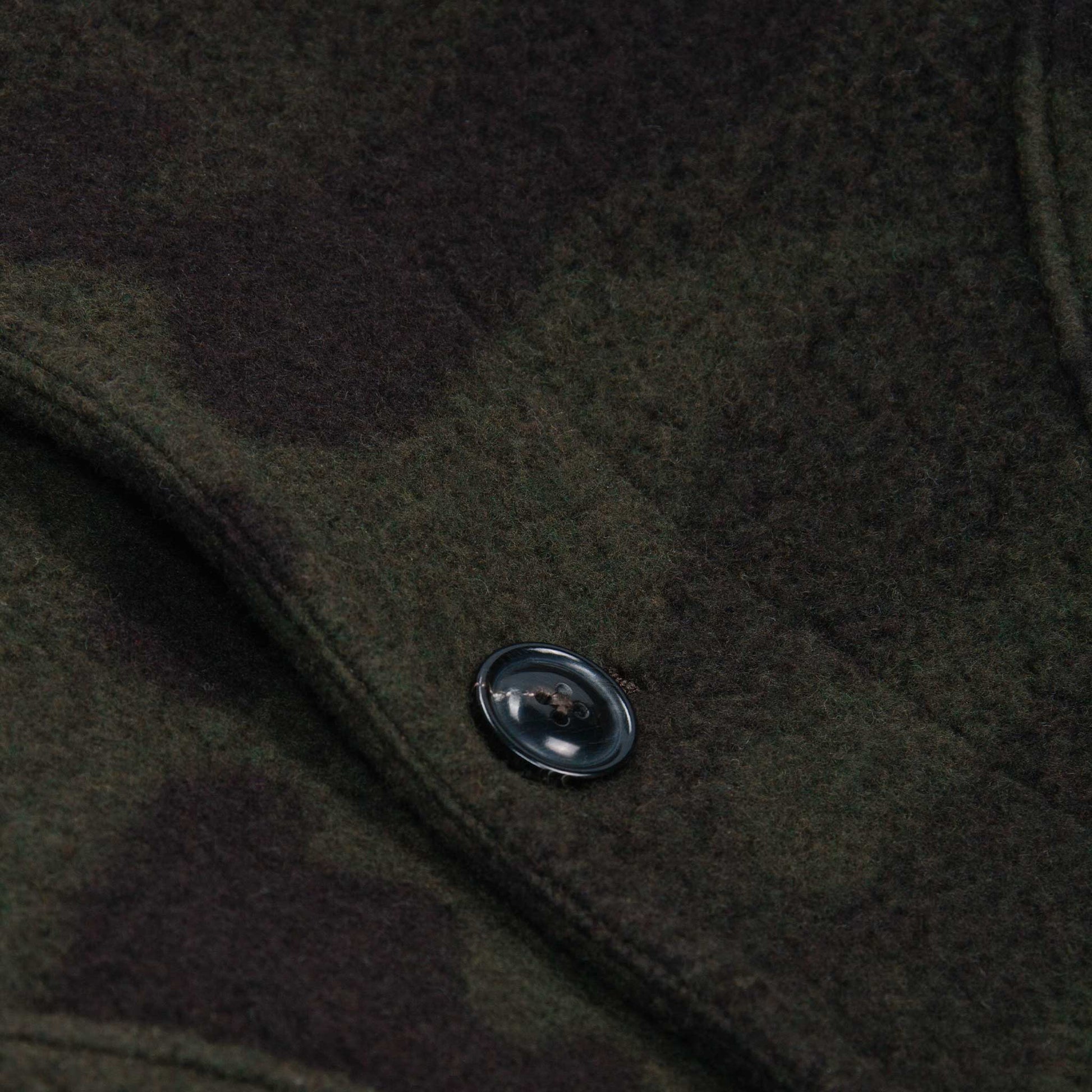 Rivay Hale Wool Cardigan in Olive Camouflage