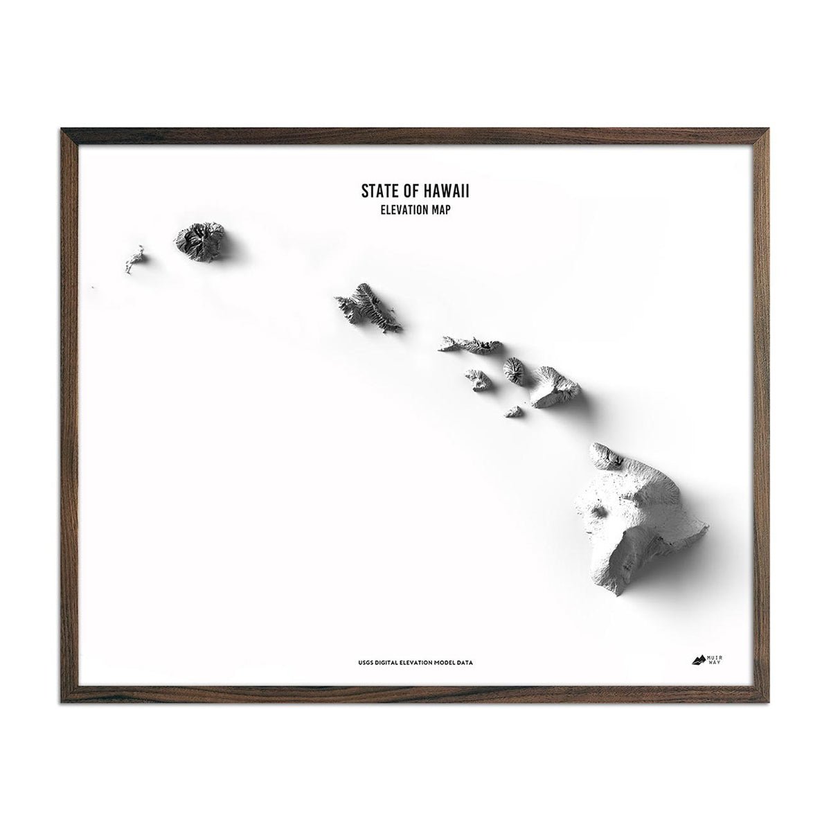 Hawaii Elevation Map Walnut