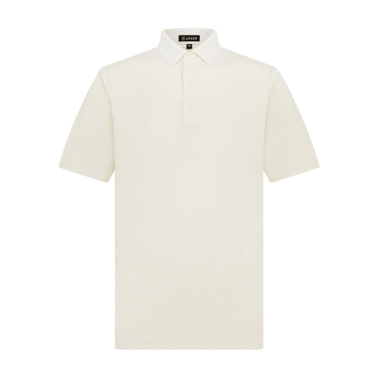 Asher Golf Herringbone Polo Bone