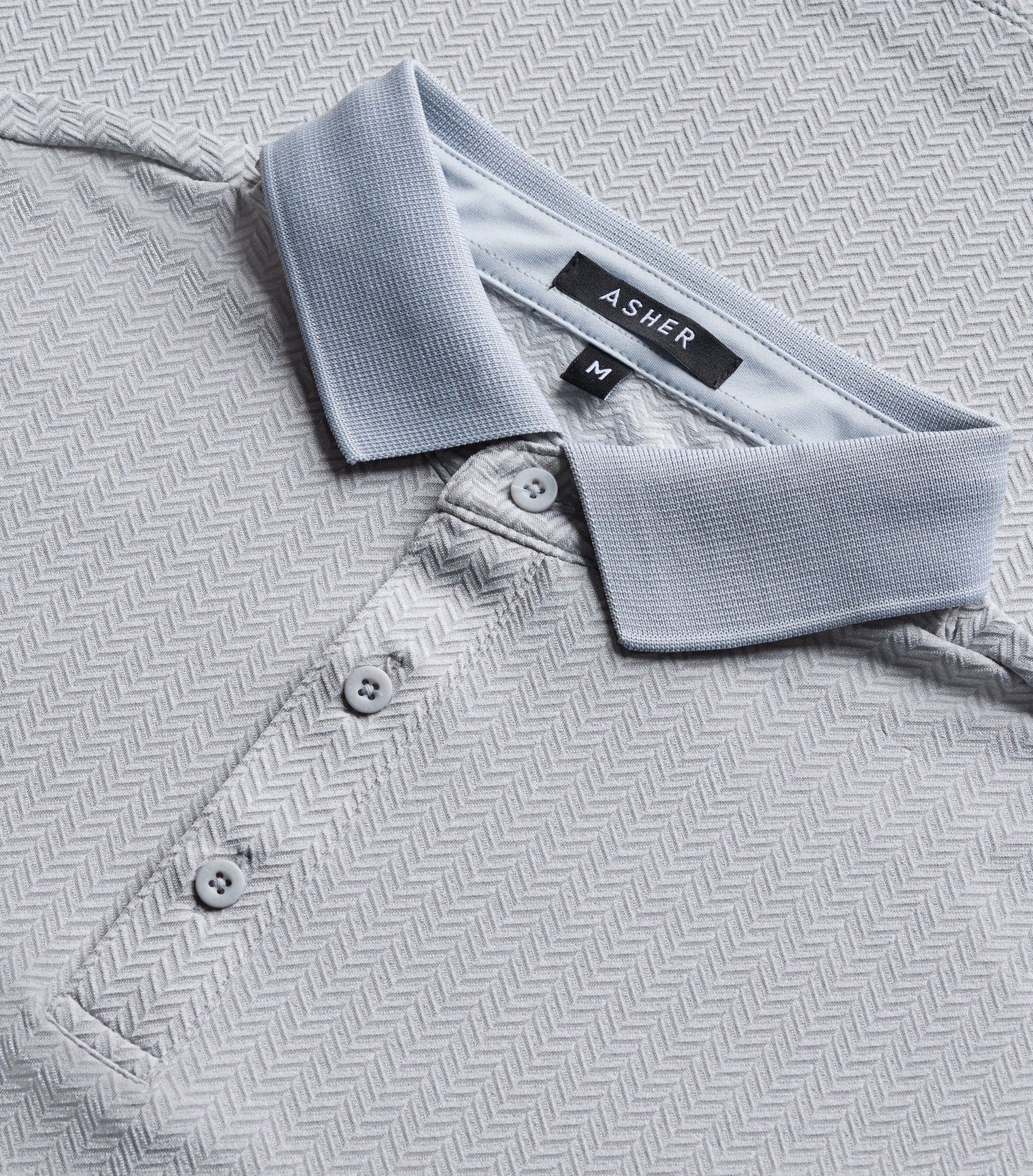 Asher Golf Herringbone Polo
