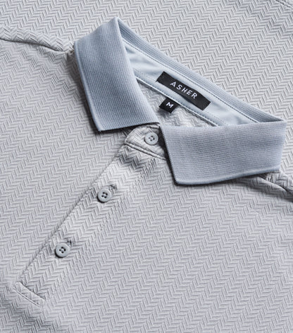 Asher Golf Herringbone Polo