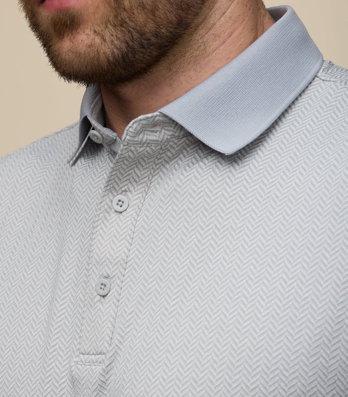 Asher Golf Herringbone Polo