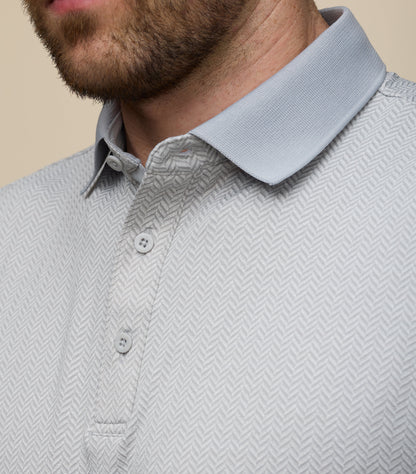 Asher Golf Herringbone Polo