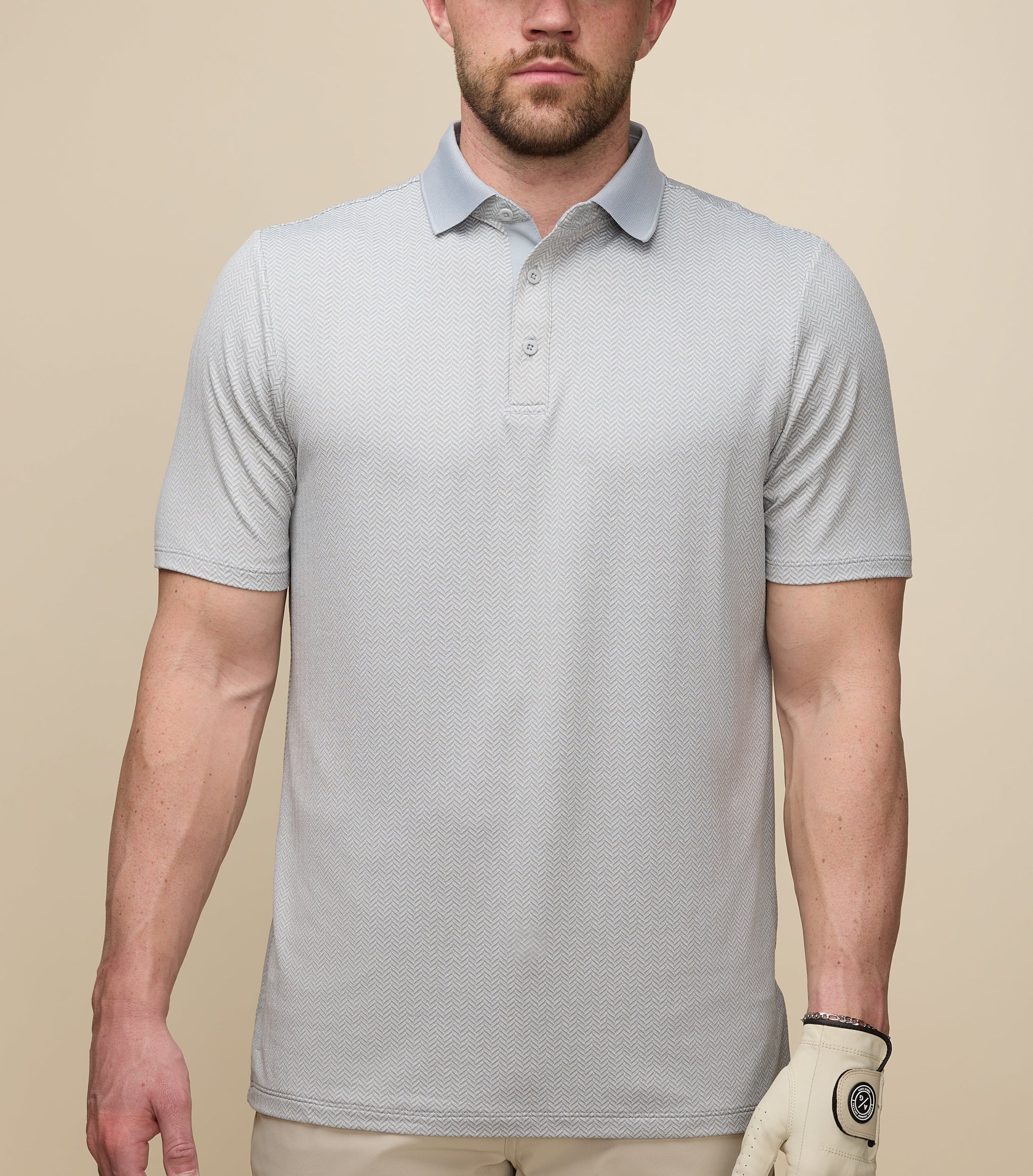 Asher Golf Herringbone Polo