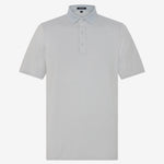 Asher Golf Herringbone Polo - Heather Grey