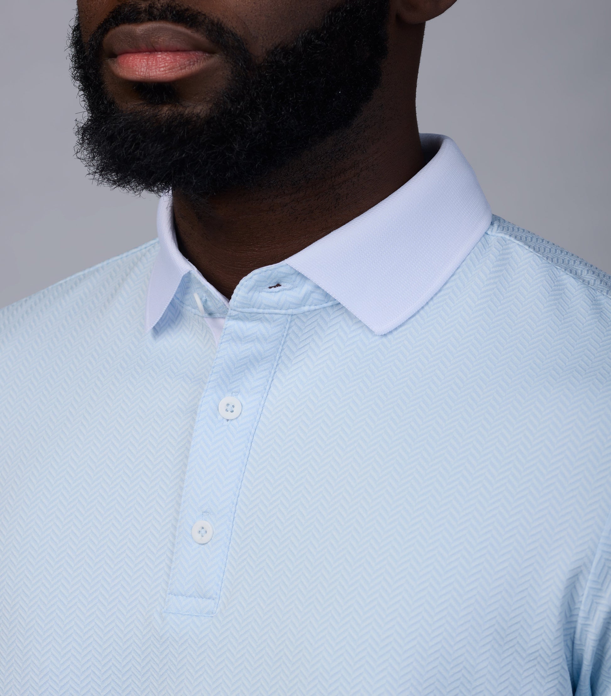 Asher Golf Herringbone Polo