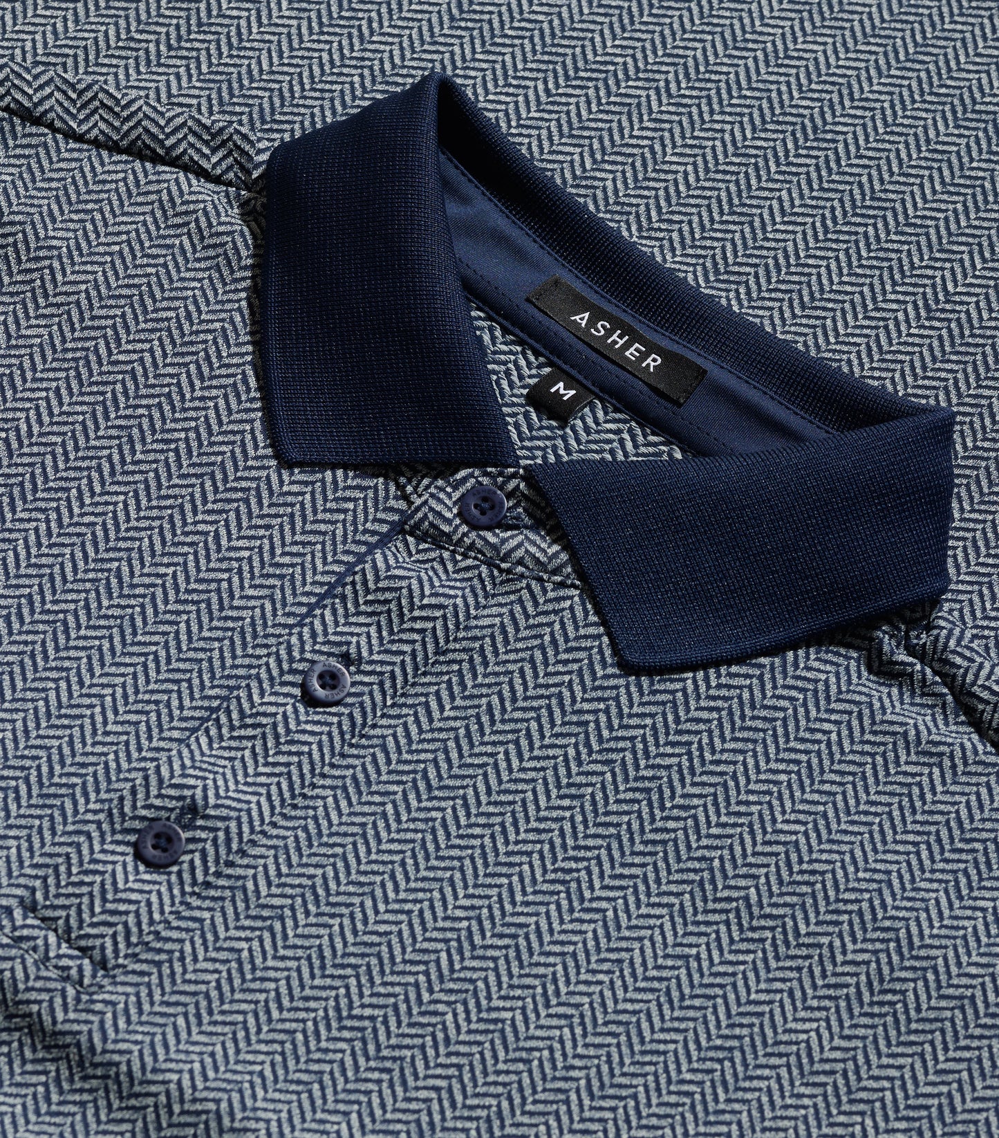 Asher Golf Herringbone Polo