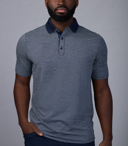 Asher Golf Herringbone Polo