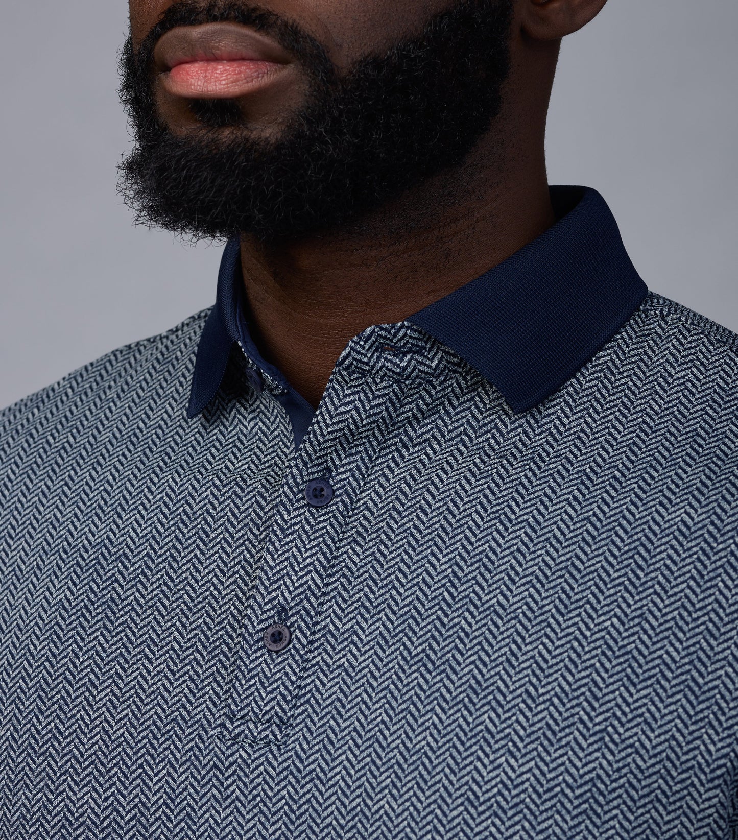 Asher Golf Herringbone Polo