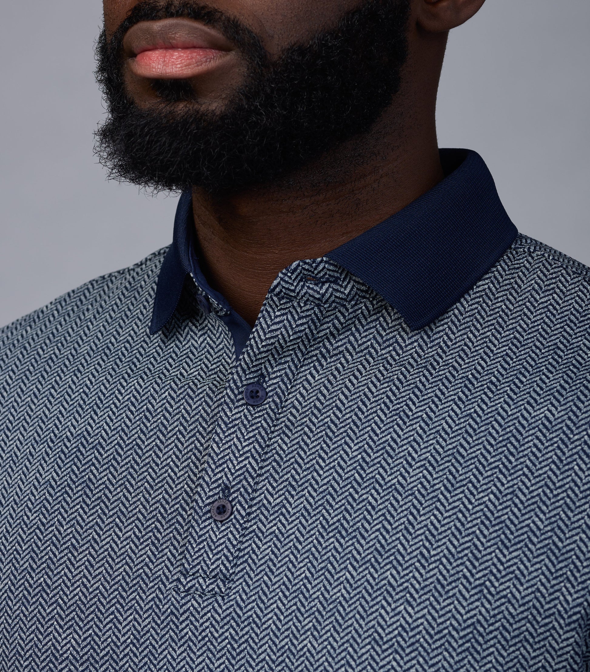 Asher Golf Herringbone Polo