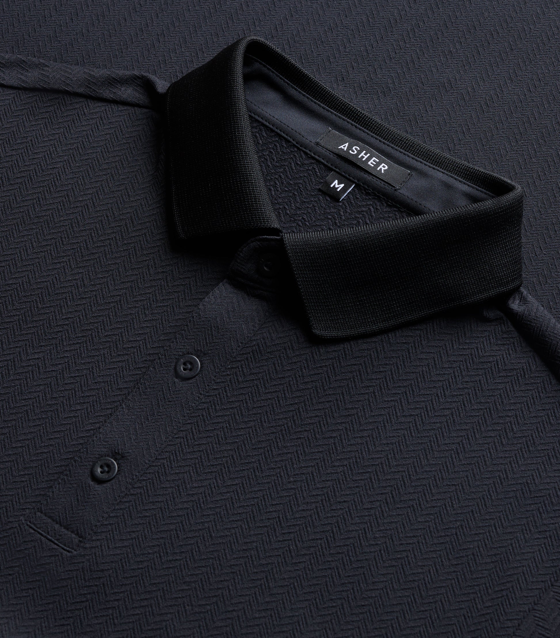 Asher Golf Herringbone Polo