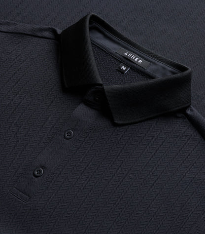Asher Golf Herringbone Polo