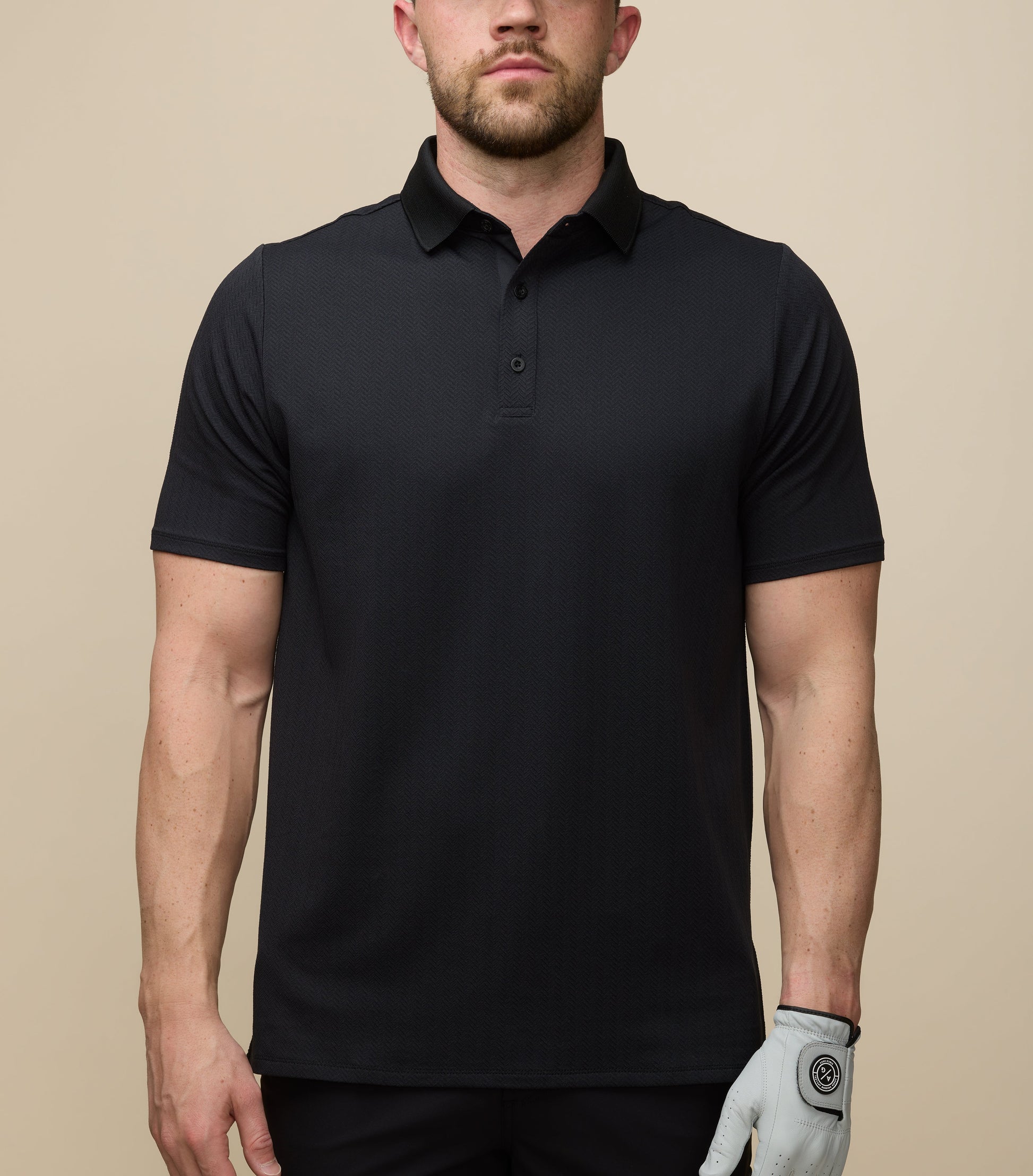 Asher Golf Herringbone Polo