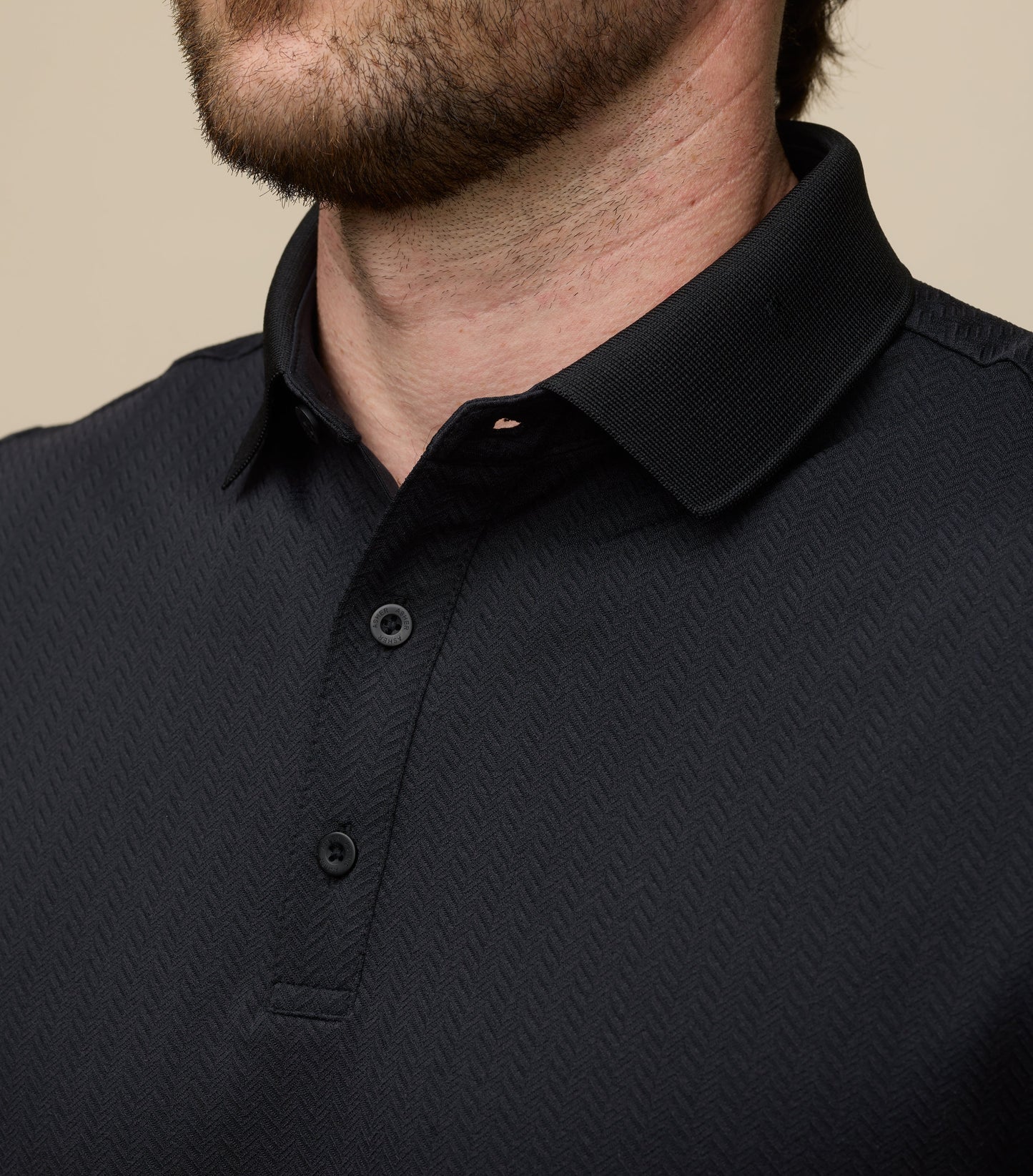 Asher Golf Herringbone Polo