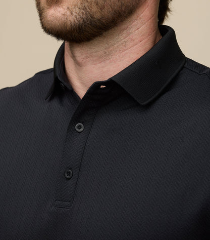 Asher Golf Herringbone Polo
