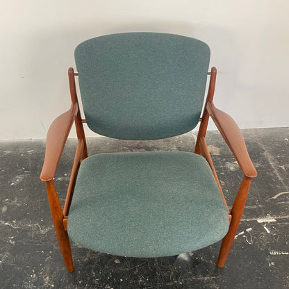Finn Juhl Model 136 Lounge Chair for France & Son Circa 1950's