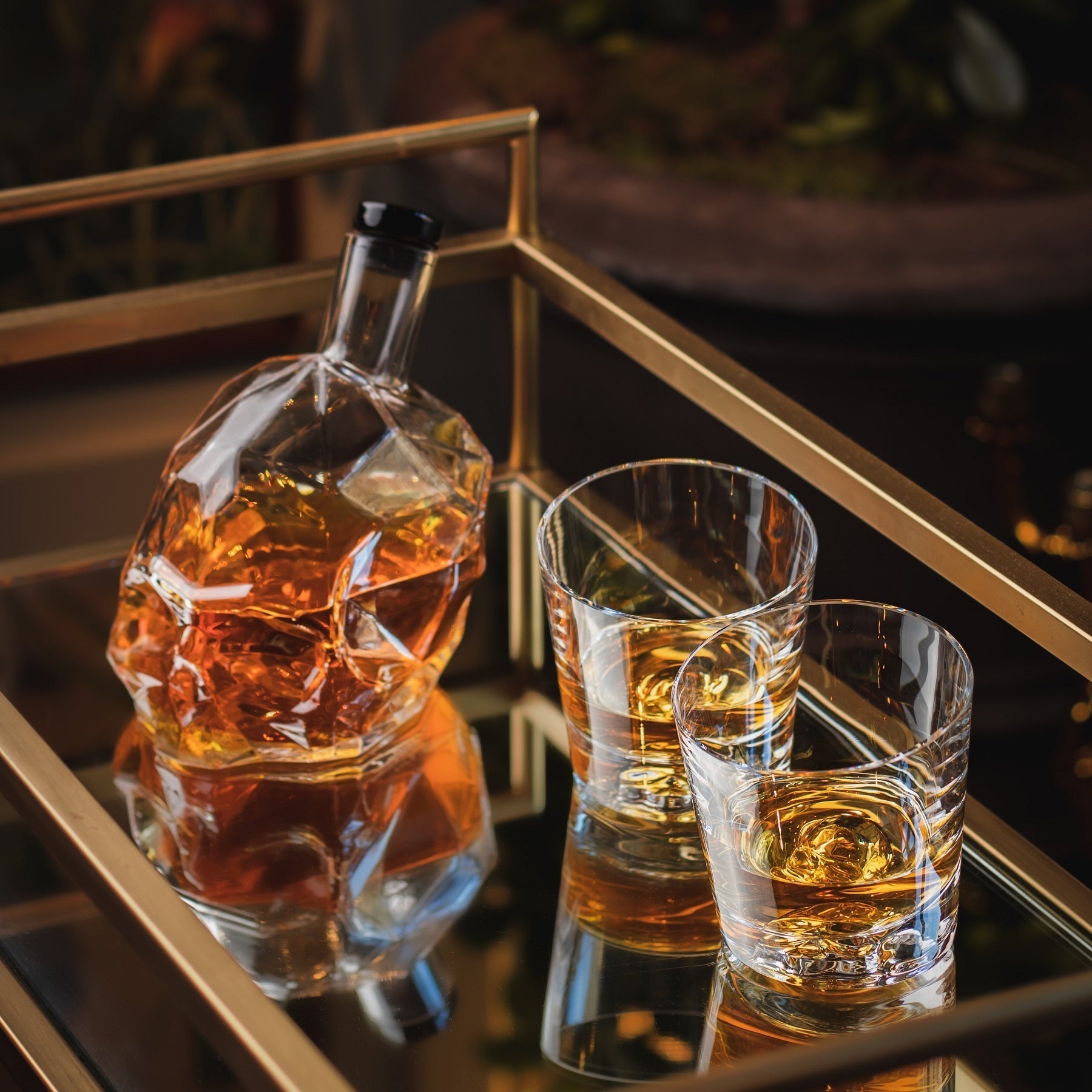 Nude Glass Memento Mori Whisky Bottle - Thumbnail 4