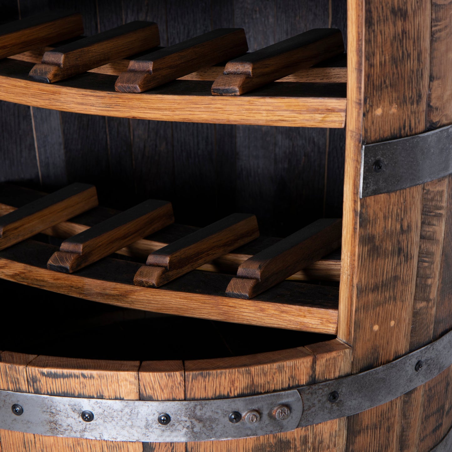 Whiskey Barrel Bar Cabinet