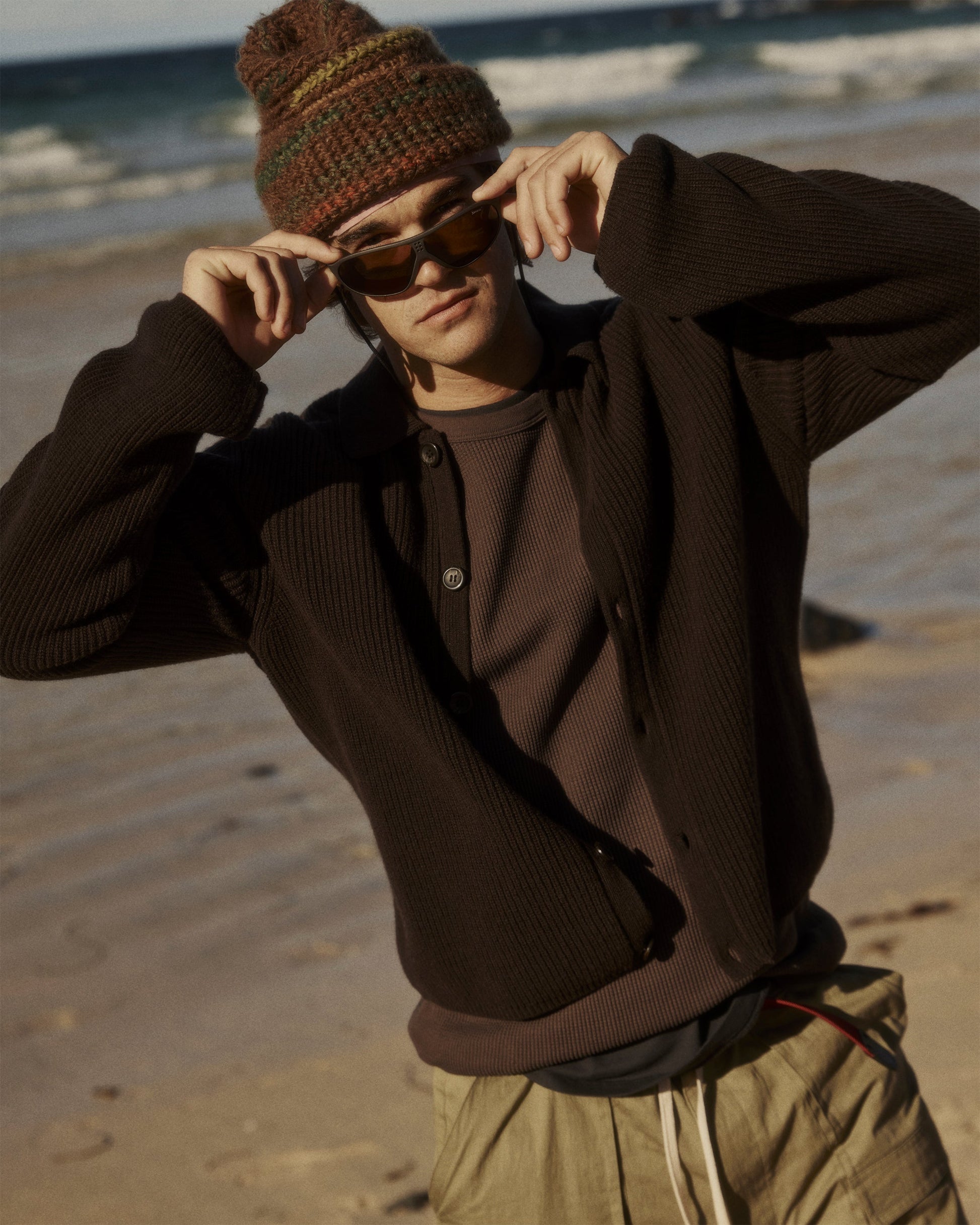 AARON LEVINE THERMAL LONGSLEEVE BROWN