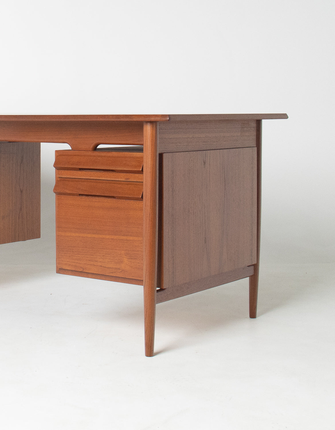 Ib Kofod Larsen Danish Modern Teak Executive Desk