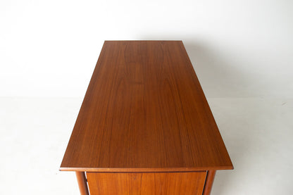 Ib Kofod Larsen Danish Modern Teak Executive Desk