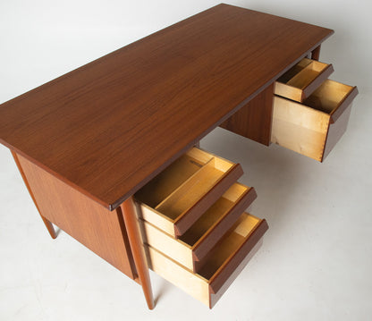 Ib Kofod Larsen Danish Modern Teak Executive Desk
