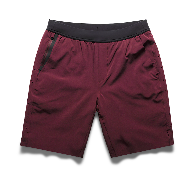【U LAN】Ribbed Strap Ribbon Shorts Ten Thousand Maroon Interval Shorts | Uncrate Supply