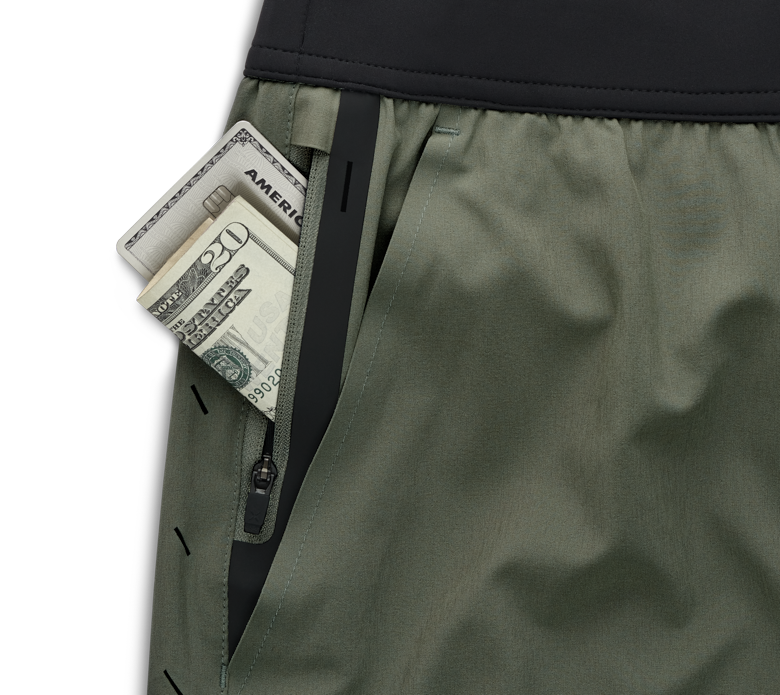 Ten Thousand Green Interval Shorts with Liner