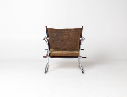 Stokke Rosewood & Suede Lounge Chair by Jens H. Quistgaard for Nissen Langaa