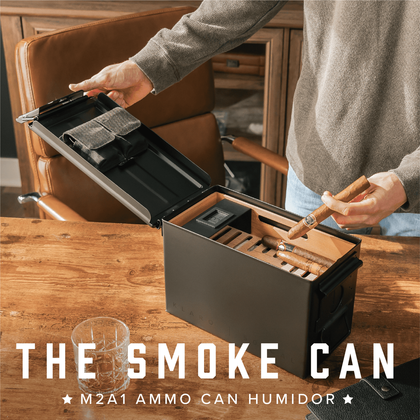 Klaro Smoke Can 50 Cal Humidor
