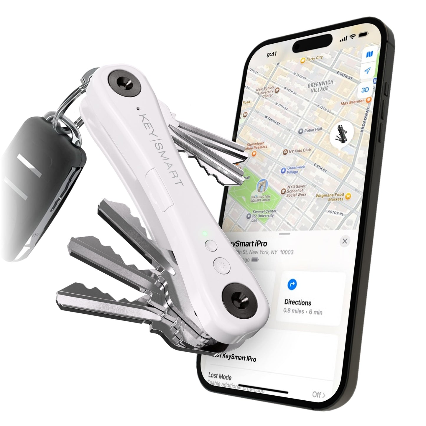 KeySmart iPro Key Organizer White