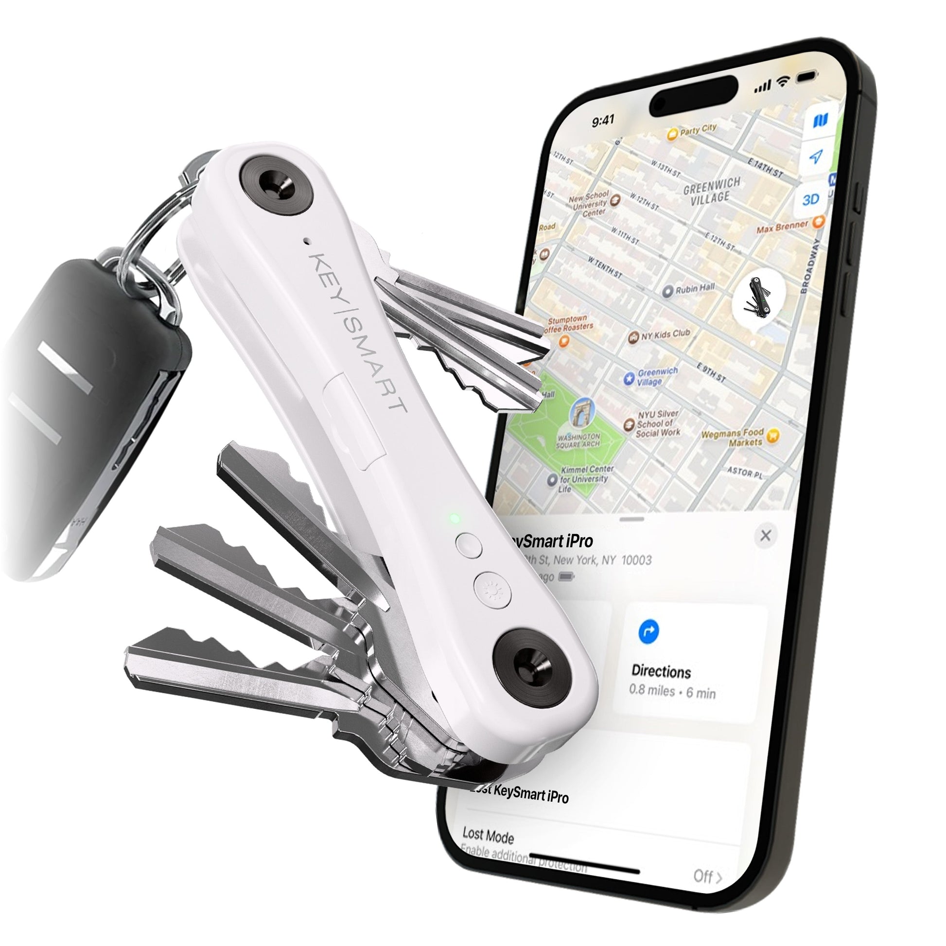 KeySmart iPro Key Organizer White