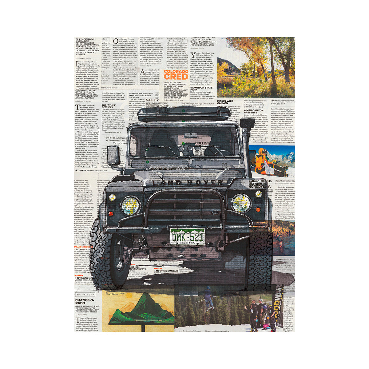 Adam Ambro Designs Land Rover No.1 18" x 24"