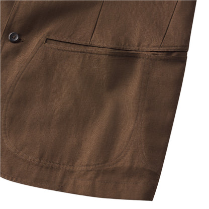 AARON LEVINE COTTON LINEN WORKWEAR SUIT JACKET